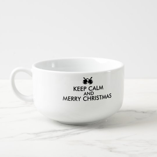 Jingle Bells Soup Mug Keep Calm Merry Christmas