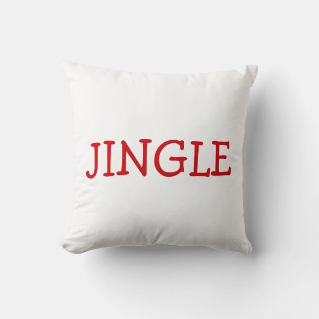 Jingle Bells Throw Cushion (Front)