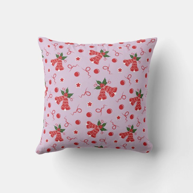Jingle Bells  Throw Pillow (Back)