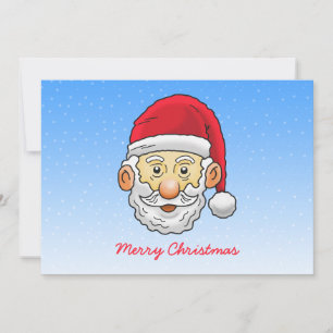 Jingle Bells with Santa Claus Flat Holiday Card