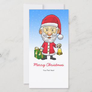 Jingle Bells with Santa Claus Holiday Card