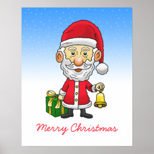Jingle Bells with Santa Poster