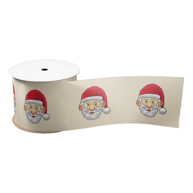 Jingle Bells with Santa Satin Ribbon (Spool)