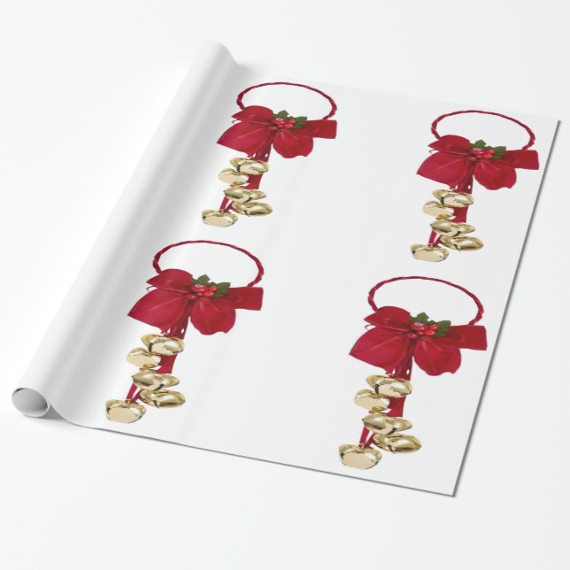 Jingle Bells Wrapping Paper (Unrolled)
