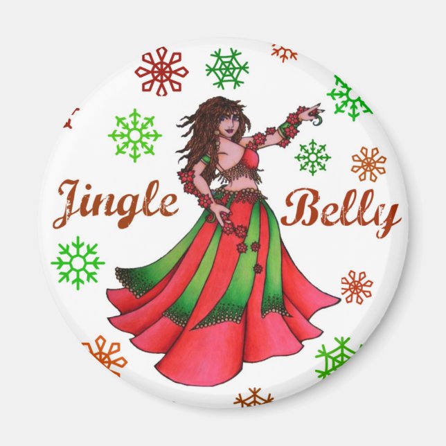 Jingle Belly Dancer Original Art Magnet (Front)