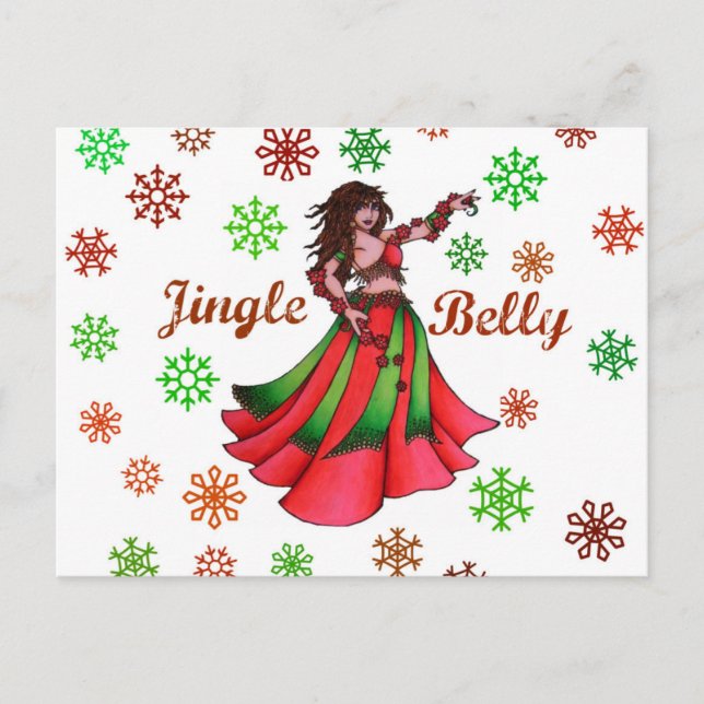 Jingle Belly  Holiday Postcard (Front)