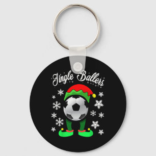Jingle Byllers Christmas Soccer Footbyll Elf Keychain