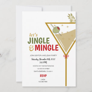 Jingle et Mingle Fête Invitation Moderne