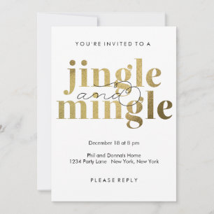 Jingle et Mingle Invitations Fêtes