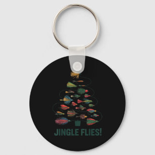 Jingle Flies Funny Fly Fishing Lure Christmas Paja Keychain