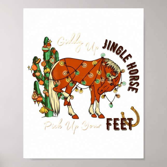 Jingle Funny Horse Ck Up Your Feet Cactus Western, Poster (Front)