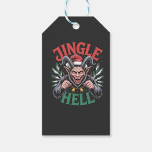 Jingle Hell Christmas Krampus Evil Xmas  Gift Tags