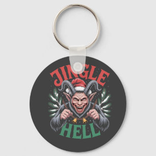 Jingle Hell Christmas Krampus Evil Xmas Keychain
