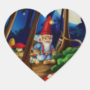 Jingle Jingle Little Gnome Heart Stickers