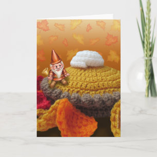 Jingle Jingle Little Gnome on a Pumpkin Pie Card