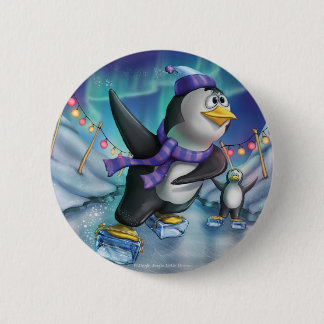 Jingle Jingle Little Gnome Party Penguin Button