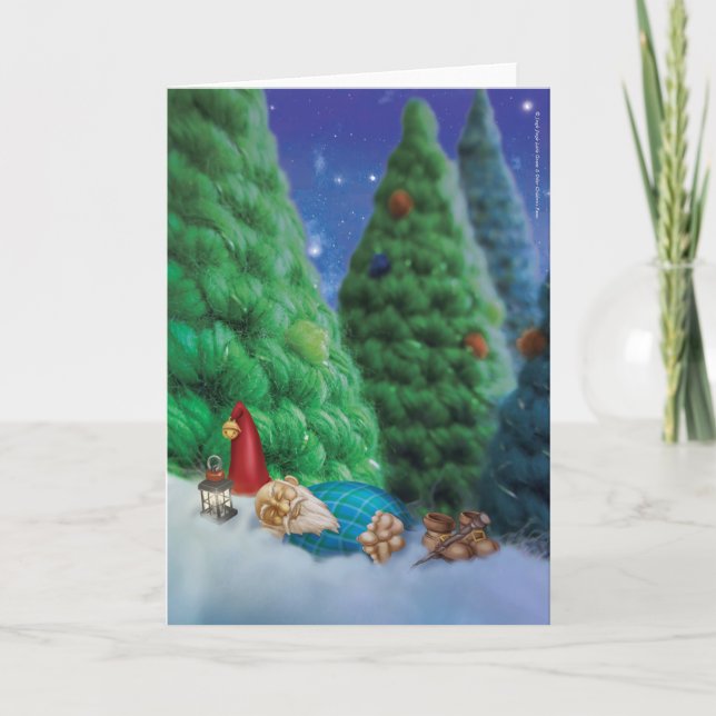 Jingle Jingle Little Gnome Zzz Greeting Card (Front)