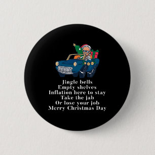 Jingle Joe Biden Funny Santa Trump Ugly Christmas 2 Inch Round Button