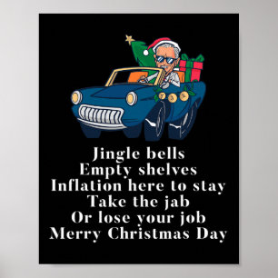 Jingle Joe Biden Funny Santa Trump Ugly Christmas  Poster