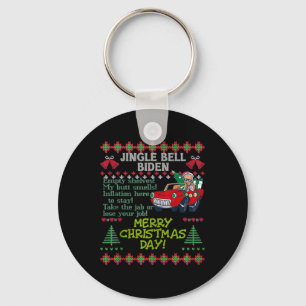 Jingle Joe Biden Xmas Carol Trump Ugly Christmas S Keychain