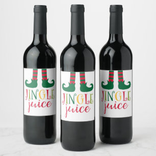Jingle Juice Christmas Wine Bottle Label