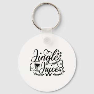 Jingle Juice Funny Christmas Beer Drinking Keychain