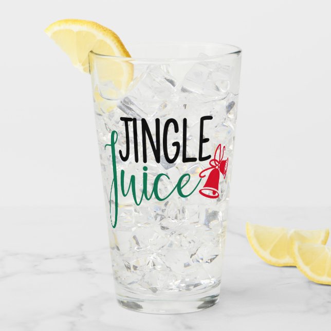 Jingle Juice | Funny Christmas Drinking Humour Glass (Front Ice)