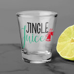 Jingle Juice | Funny Christmas Drinking Humour Shot Glass<br><div class="desc">Tis the season for JINGLE JUICE, so pick your poison! After a long, interesting(?) year it doesn't matter what you drink - a crisp sparkling water, "enhanced" coffee, straight vodka, etc - just take it in stride by bringing some lightness to your holiday season and with a cute keepsake typography...</div>