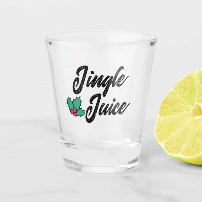 Jingle Juice Funny Christmas Shot Glass - Humor (Front)