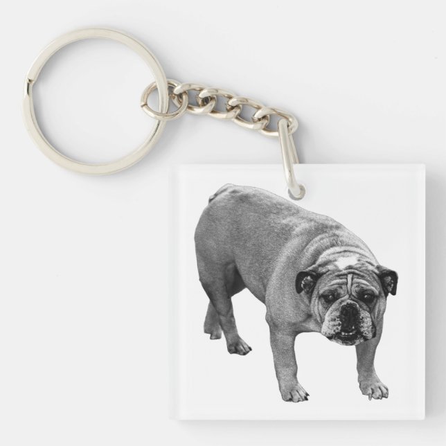 Jingle Keys Bulldog Keychain (Front)