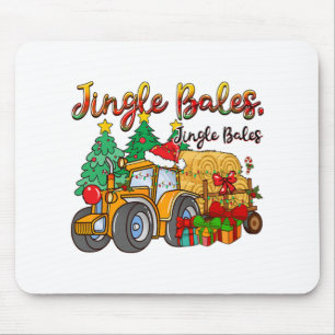 Jingle Les Tractor Farm Christmas Pun Mouse Pad