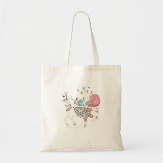 Jingle Llama Way - Gnome Delivery Service with Dan Tote Bag (Front)