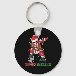 Jingle Llers Dabbing Santa Footll Christmas Soccer Keychain