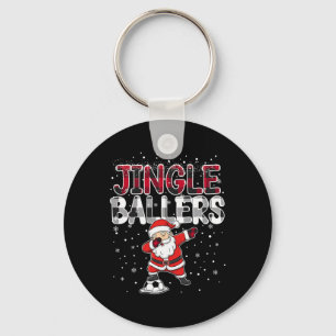 Jingle Llers Santa Footll Christmas Soccer Plaid Keychain