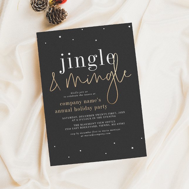Jingle & Mingle Black Gold Corporate Holiday Party (Creator Uploaded)