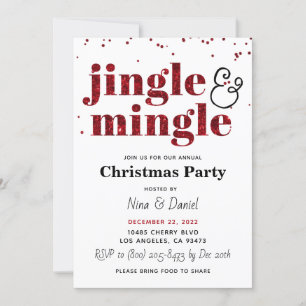 Jingle & Mingle Christmas Party Invitation