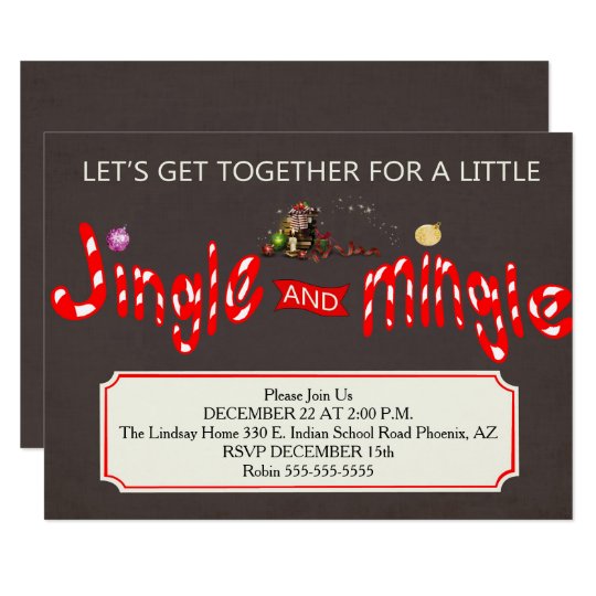Jingle & Mingle Christmas Party Invitation