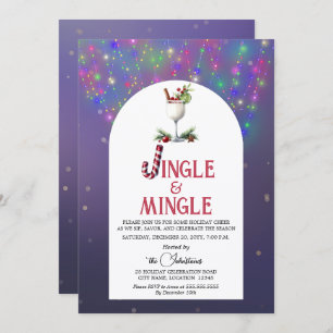 Jingle & Mingle Cocktail Holiday Party Invitation