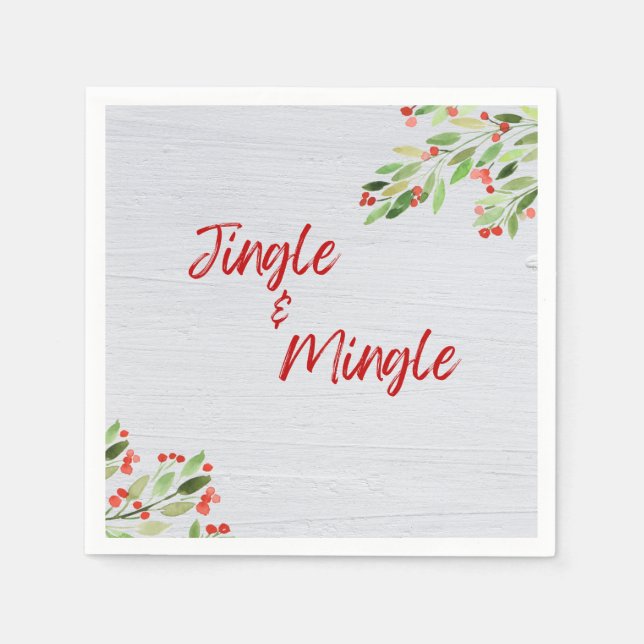 Jingle & Mingle Cocktail Napkins (Front)