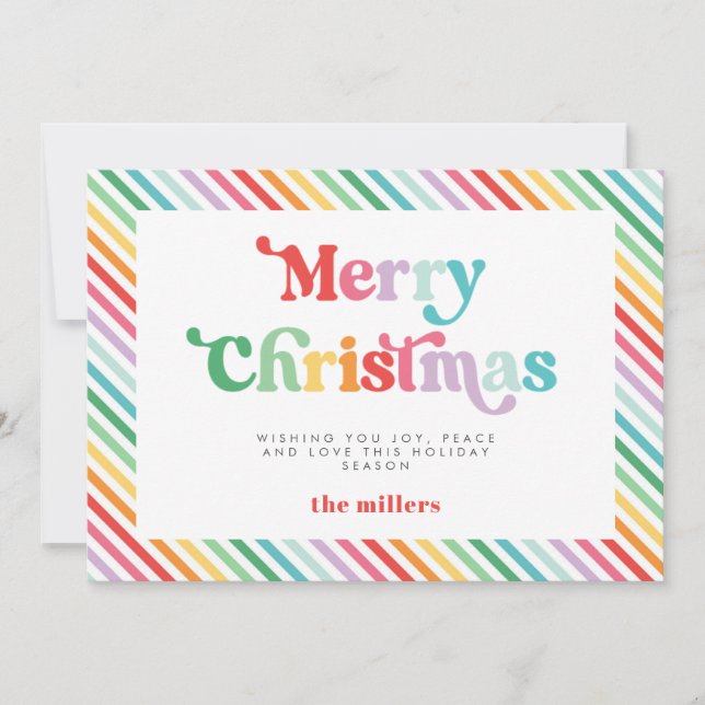 Jingle & Mingle Festive Colourful Christmas Holiday Card (Front)