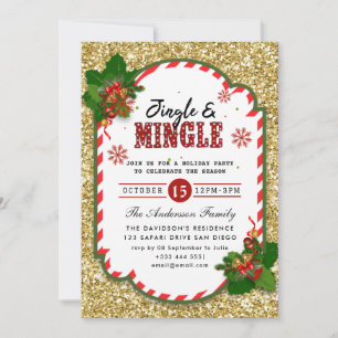 Jingle & Mingle Holiday Party Invitation