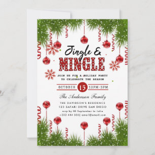 Jingle & Mingle Holiday Party Invitation