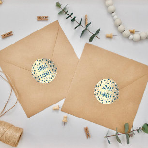 Jingle & Mingle Modern Holiday Party Classic Round Sticker