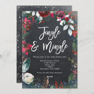 jingle & mingle sparkly holiday party invitation