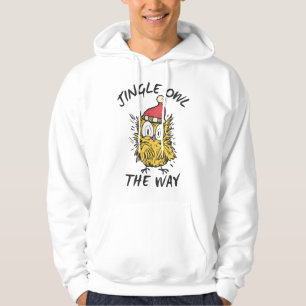 Jingle Owl the way Funny Santa Owl Hoodie