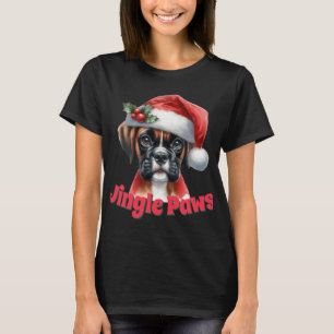 Jingle Paws And Boxer Dog Joy T Shirt 