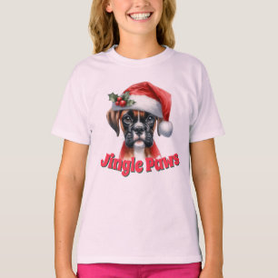 Jingle Paws Boxer Dog  T-Shirt