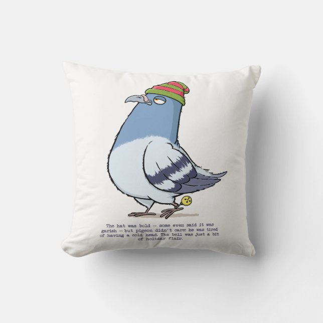 Jingle Pigeon Pillow (Front)