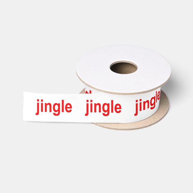 Jingle Red Satin Ribbon (Spool)