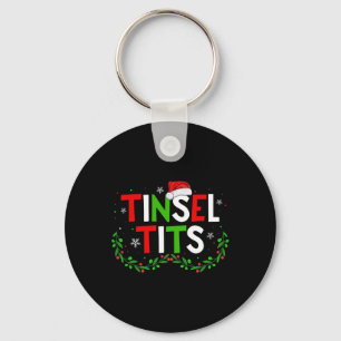Jingle Tinsel Matching Chestnuts Christmas Couple Keychain